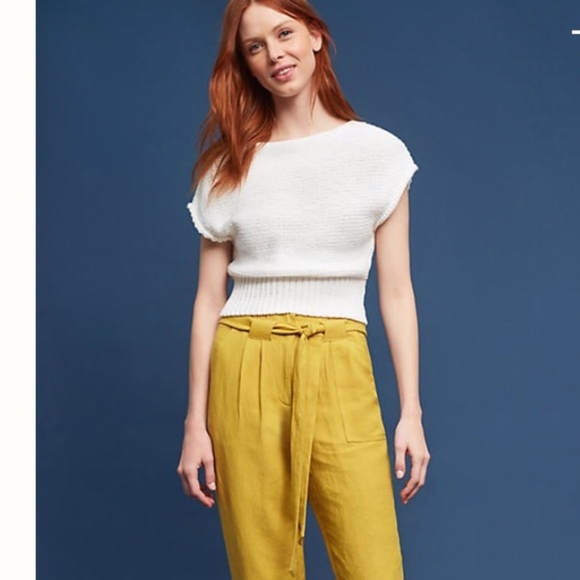 Anthro Moth White Knit Sleeveless Top Size S - Picture 2 of 8